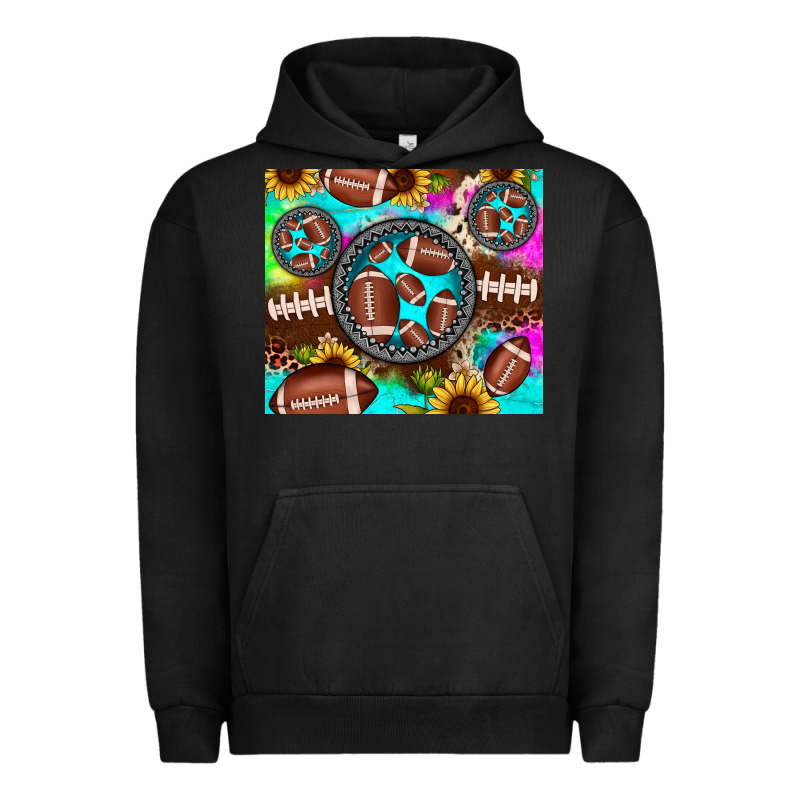 Football Tie Dye Gemstone Sunflower Urban Hoodie by JahusDesignShop | Teevron
