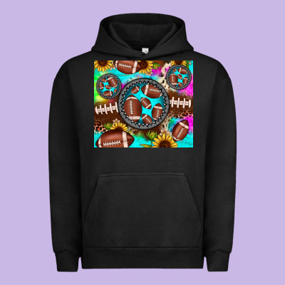 Football Tie Dye Gemstone Sunflower Urban Hoodie Designed By Jahusdesignshop