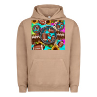 Pigment Burro football tie dye gemstone sunflower Urban Hoodie - JahusDesignShop