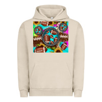 Pigment French Oak football tie dye gemstone sunflower Urban Hoodie - JahusDesignShop