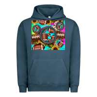 Pigment Midnight Navy football tie dye gemstone sunflower Urban Hoodie - JahusDesignShop
