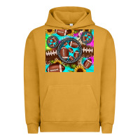 Pigment Peanut Butter football tie dye gemstone sunflower Urban Hoodie - JahusDesignShop