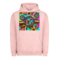 Pigment Salmon football tie dye gemstone sunflower Urban Hoodie - JahusDesignShop