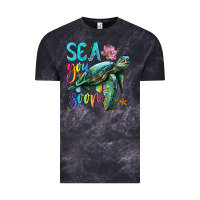 Cloud Black sea you soon with sea turtle Vintage Tee - Artiststas