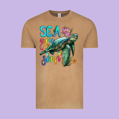 Sea You Soon With Sea Turtle Vintage Tee Designed By Artiststas