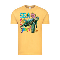 Vintage Mustard sea you soon with sea turtle Vintage Tee - Artiststas