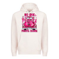 Pale Pink breast cancer no one fights alone truck football Premium Hoodie - JahusDesignShop