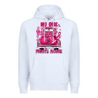 White breast cancer no one fights alone truck football Premium Hoodie - JahusDesignShop