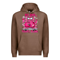 Chestnut breast cancer no one fights alone truck football Premium Hoodie - JahusDesignShop