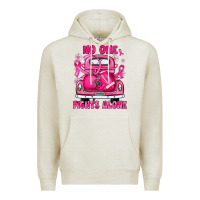 Oatmeal Heather breast cancer no one fights alone truck football Premium Hoodie - JahusDesignShop
