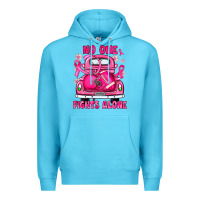 Ocean Blue breast cancer no one fights alone truck football Premium Hoodie - JahusDesignShop