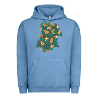 Pigment Pebble Blue christmas gingerbread cookies patch Urban Hoodie - BundleAndBundleShop