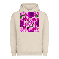 Pigment French Oak valentines day roses and diamond plaid seamless pattern Urban Hoodie - BundleAndBundleShop
