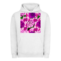 Valentines Day Roses And Diamond Plaid Seamless Pattern Urban Hoodie | Teevron