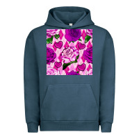 Pigment Midnight Navy valentines day roses and diamond plaid seamless pattern Urban Hoodie - BundleAndBundleShop