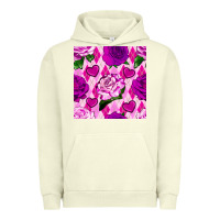 Pigment Pistachio valentines day roses and diamond plaid seamless pattern Urban Hoodie - BundleAndBundleShop