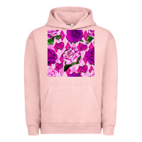 Pigment Salmon valentines day roses and diamond plaid seamless pattern Urban Hoodie - BundleAndBundleShop