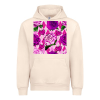 Sandshell valentines day roses and diamond plaid seamless pattern Urban Hoodie - BundleAndBundleShop
