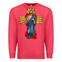Cardinal jesus christ cross Premium Sweatshirt - texasbilliewilder