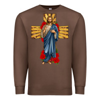 Chestnut jesus christ cross Premium Sweatshirt - texasbilliewilder
