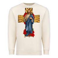 Sandshell jesus christ cross Premium Sweatshirt - texasbilliewilder