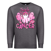 Charcoal Heather tackle cancer halloween ghosts american football Premium Sweatshirt - RanaPortraitStore