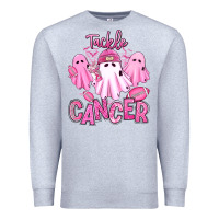 Heather Grey tackle cancer halloween ghosts american football Premium Sweatshirt - RanaPortraitStore