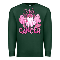 Sports Green tackle cancer halloween ghosts american football Premium Sweatshirt - RanaPortraitStore