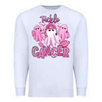 White tackle cancer halloween ghosts american football Premium Sweatshirt - RanaPortraitStore