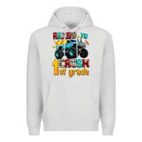 Dove Grey ready to school crush 1st grade Premium Hoodie - AdoDesignShop