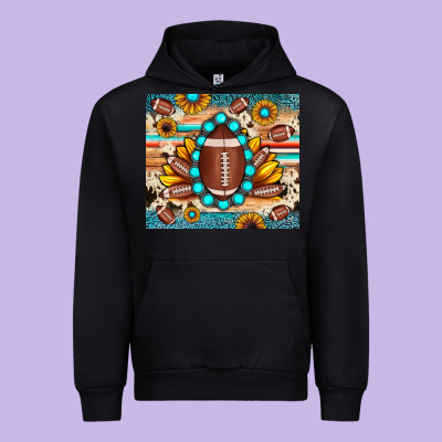 Football Cowhide Sunflower Urban Hoodie Designed By Jahusdesignshop