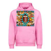 Fuchsia Pink football cowhide sunflower Urban Hoodie - JahusDesignShop