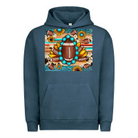 Pigment Midnight Navy football cowhide sunflower Urban Hoodie - JahusDesignShop