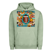 Pigment Oil Green football cowhide sunflower Urban Hoodie - JahusDesignShop