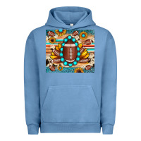 Pigment Pebble Blue football cowhide sunflower Urban Hoodie - JahusDesignShop