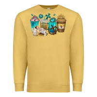 Antique Gold jesus coffee cups Premium Sweatshirt - texasbilliewilder
