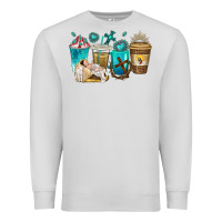 Dove Grey jesus coffee cups Premium Sweatshirt - texasbilliewilder