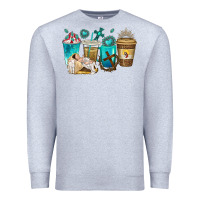 Heather Grey jesus coffee cups Premium Sweatshirt - texasbilliewilder