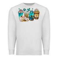 Oatmeal Heather jesus coffee cups Premium Sweatshirt - texasbilliewilder