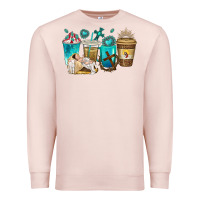 Pale Pink jesus coffee cups Premium Sweatshirt - texasbilliewilder
