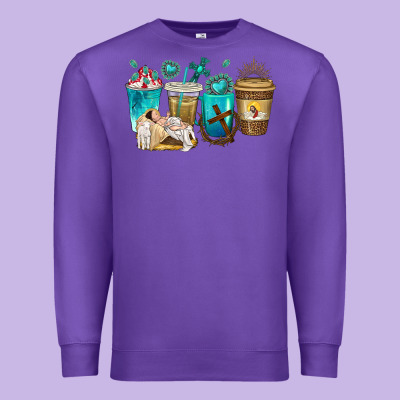 Premium Sweatshirt jesus coffee cups