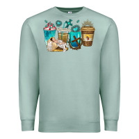Seafoam jesus coffee cups Premium Sweatshirt - texasbilliewilder