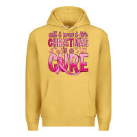 Antique Gold all i want for christmas is a cure Premium Hoodie - JahusDesignShop