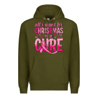 Army Green all i want for christmas is a cure Premium Hoodie - JahusDesignShop