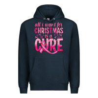 Navy all i want for christmas is a cure Premium Hoodie - JahusDesignShop