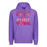 Purple all i want for christmas is a cure Premium Hoodie - JahusDesignShop