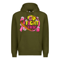 Army Green breast cancer go fight cure softball Premium Hoodie - JahusDesignShop