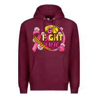 Burgundy breast cancer go fight cure softball Premium Hoodie - JahusDesignShop