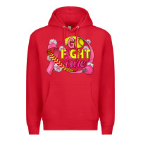 Red breast cancer go fight cure softball Premium Hoodie - JahusDesignShop