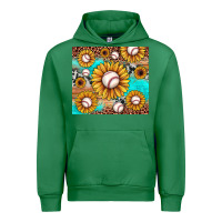 Emerald baseball leopard turquoise sunflower Urban Hoodie - JahusDesignShop